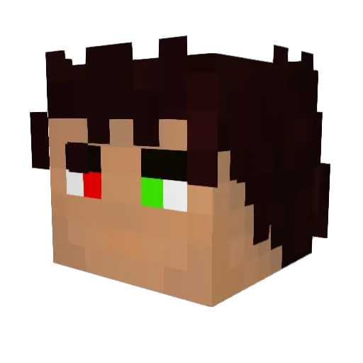 Dnetni Minecraft avatar head, 3D render