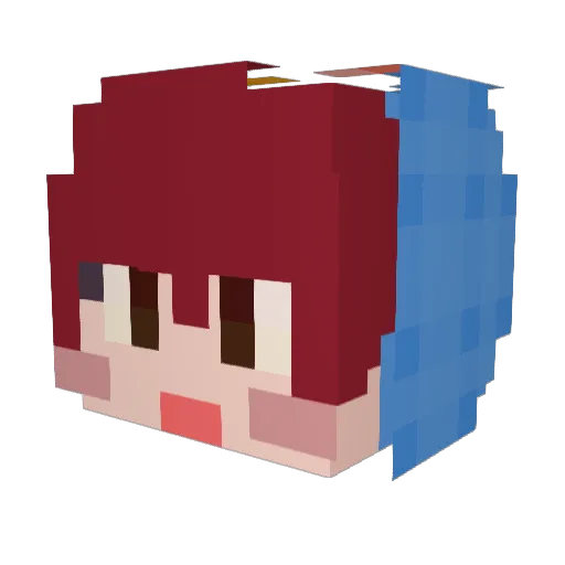 Dng_o Minecraft avatar head, 3D render