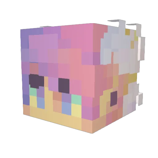 Dnicord Minecraft avatar head, 3D render