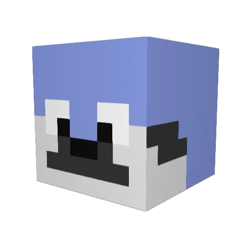 Dnknlol Minecraft avatar head, 3D render