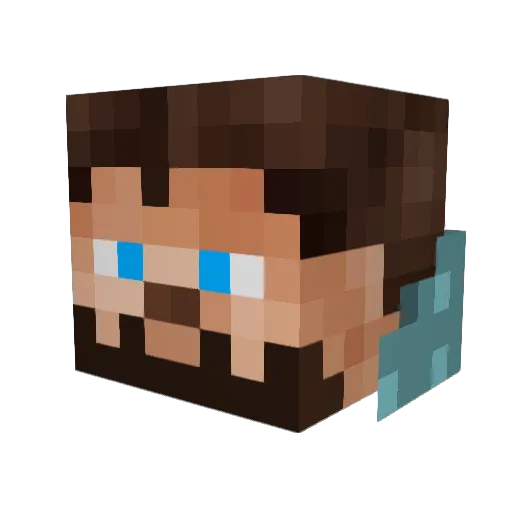 Dnn217 Minecraft avatar head, 3D render