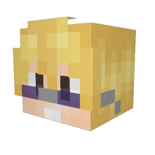 Dnoob27 Minecraft avatar head, 3D render