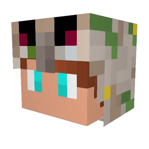 Dnooch15 Minecraft avatar head, 3D render
