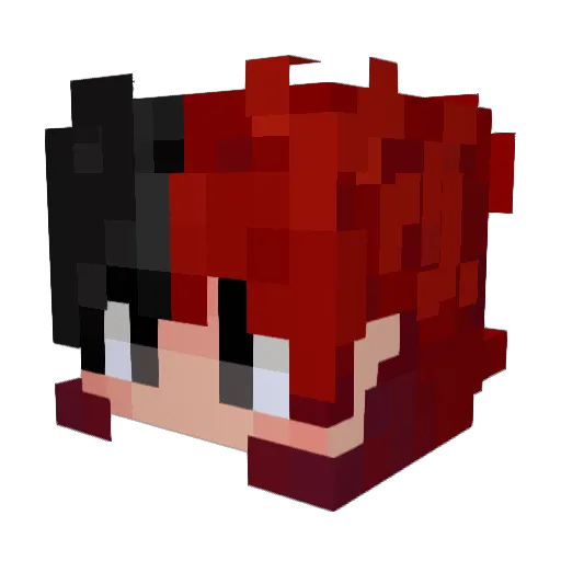 Dnriv Minecraft avatar head, 3D render