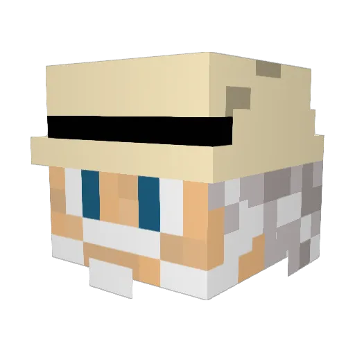 Dnys01 Minecraft avatar head, 3D render