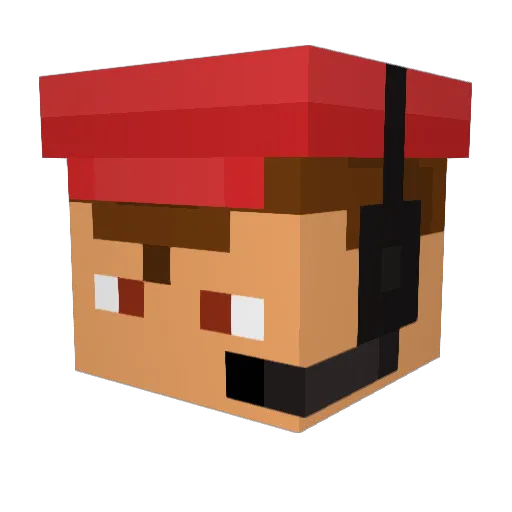Dnyx Minecraft avatar head, 3D render
