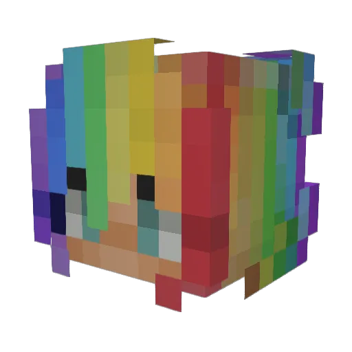 Dnzin__ Minecraft avatar head, 3D render
