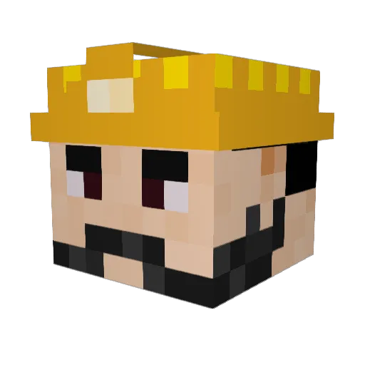 Dnzorg Minecraft avatar head, 3D render