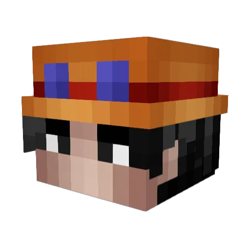 Do20pushups Minecraft avatar head, 3D render