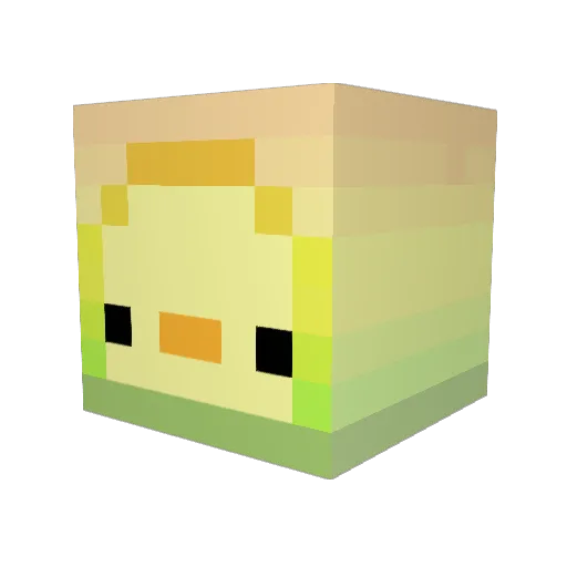 DoBeJu Minecraft avatar head, 3D render