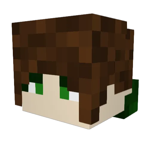 DoCaixao Minecraft avatar head, 3D render