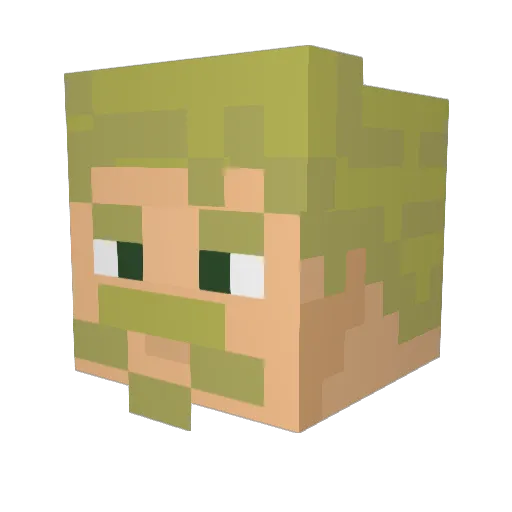DoDeRubberDuck Minecraft avatar head, 3D render