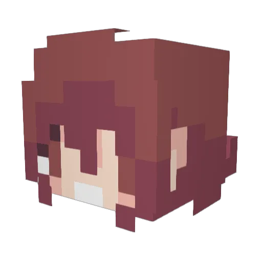 DoDoAroni Minecraft avatar head, 3D render