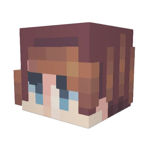 DoForget Minecraft avatar head, 3D render