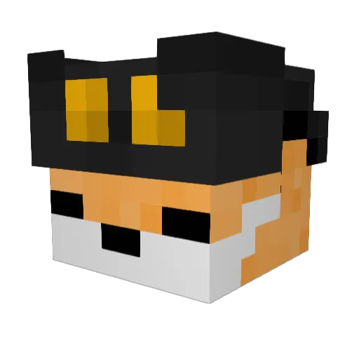 DoGW3lder Minecraft avatar head, 3D render