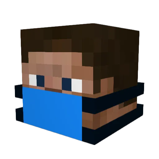 DoHomeworkNOW Minecraft avatar head, 3D render