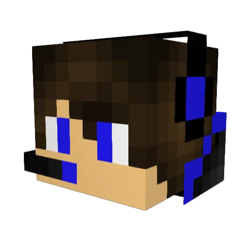 DoLuMi_NL Minecraft avatar head, 3D render
