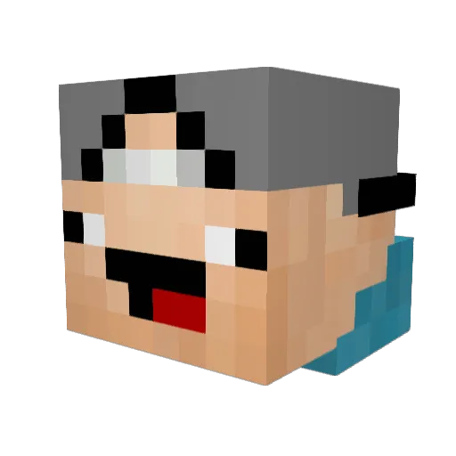 DoM3187 Minecraft avatar head, 3D render