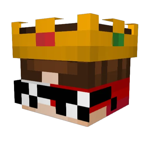 DoMINIKS40 Minecraft avatar head, 3D render