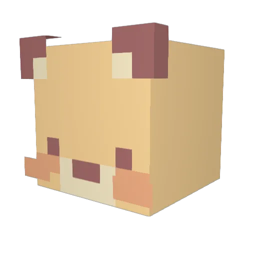 DoMe_fish Minecraft avatar head, 3D render