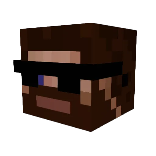 DoMiner_1 Minecraft avatar head, 3D render