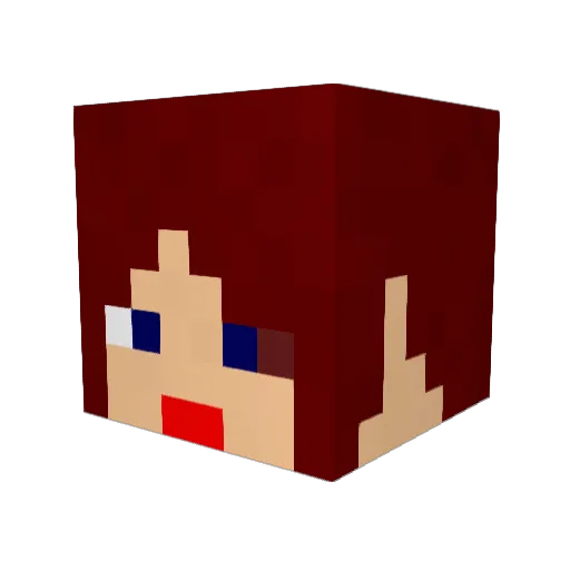 DoMino_15 Minecraft avatar head, 3D render