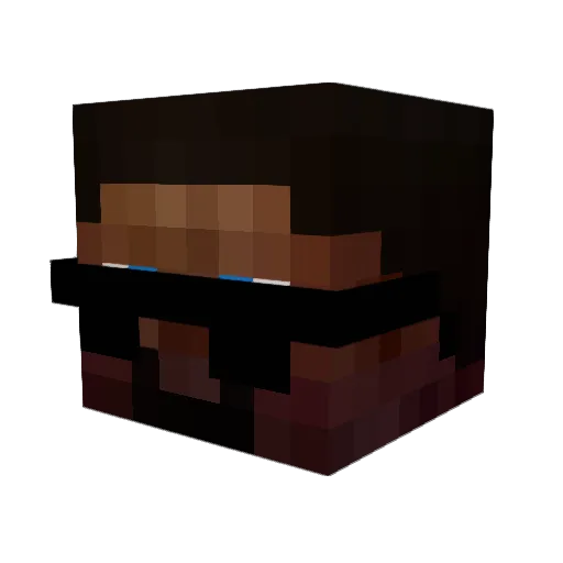 DoNCarloSS Minecraft avatar head, 3D render