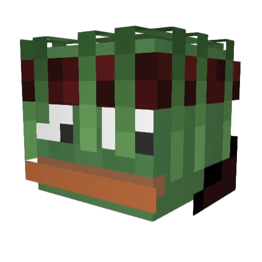 DoNotRafe Minecraft avatar head, 3D render