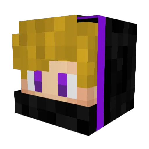 DoNutTPX Minecraft avatar head, 3D render