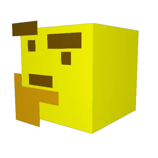 DoQueen Minecraft avatar head, 3D render