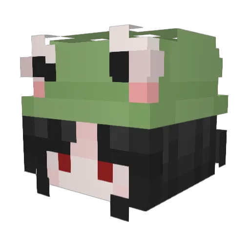 DoRaBackPack_ Minecraft avatar head, 3D render