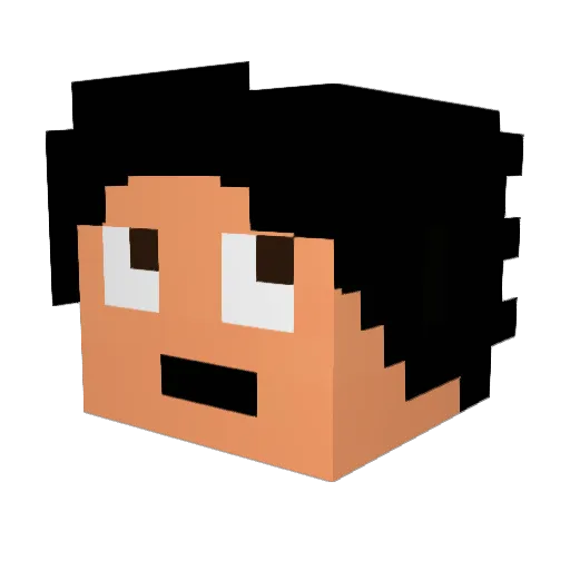 DoRaiideN Minecraft avatar head, 3D render