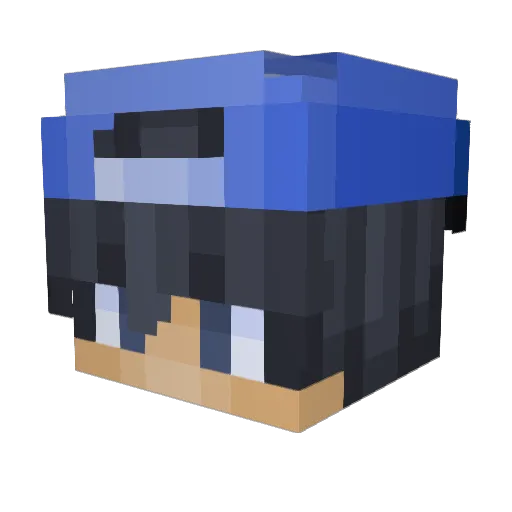 DoSoCute Minecraft avatar head, 3D render