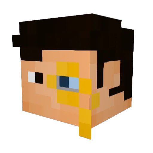 DoSul Minecraft avatar head, 3D render