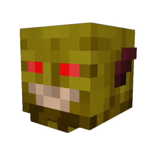 DoTheMonster Minecraft avatar head, 3D render