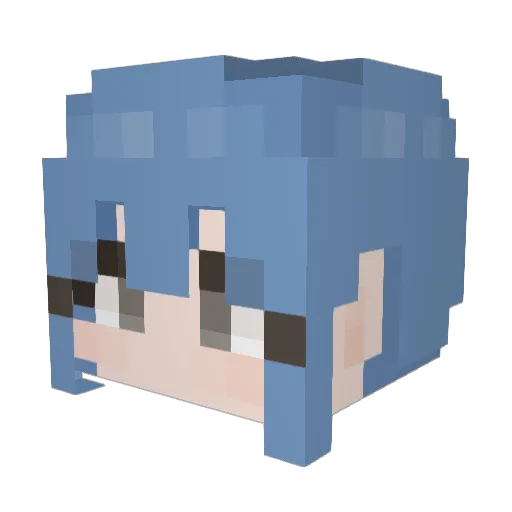 Do_bit Minecraft avatar head, 3D render