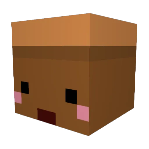 Do_tori_5 Minecraft avatar head, 3D render