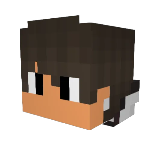 DoaWoW Minecraft avatar head, 3D render