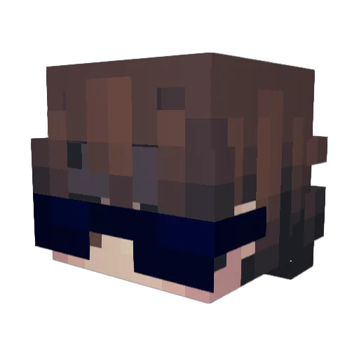 Doakki Minecraft avatar head, 3D render