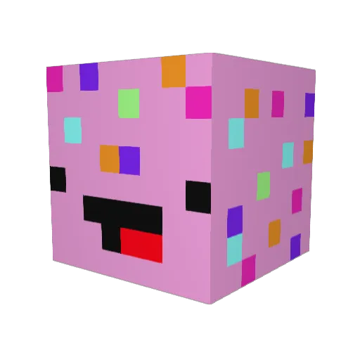 Doanutss Minecraft avatar head, 3D render