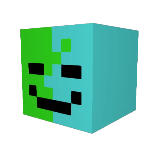 DobboFun Minecraft avatar head, 3D render