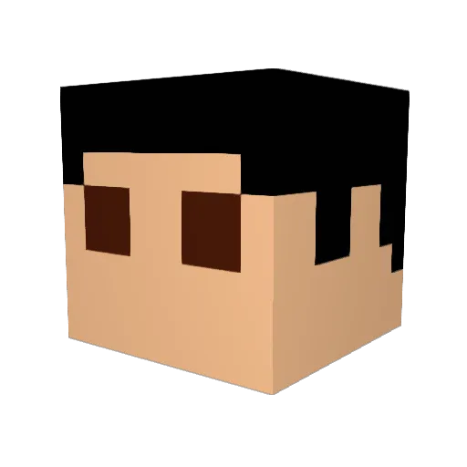 Dobbs Minecraft avatar head, 3D render