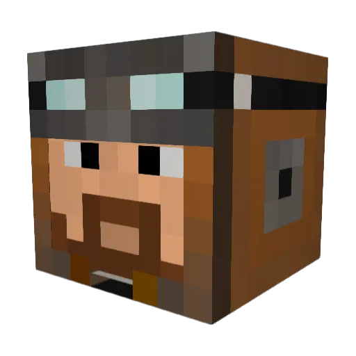 Dobbydot Minecraft avatar head, 3D render