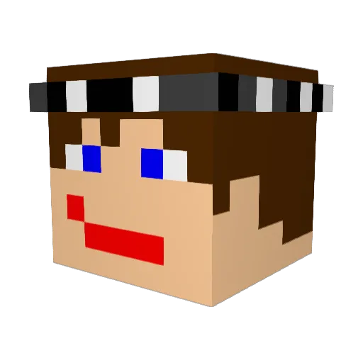 Dobbyson Minecraft avatar head, 3D render