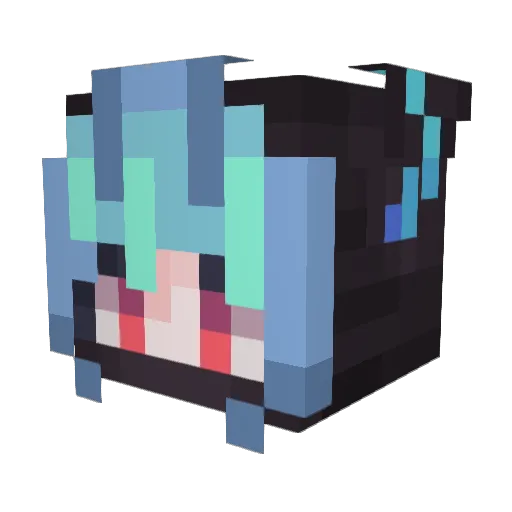 Dober Minecraft avatar head, 3D render