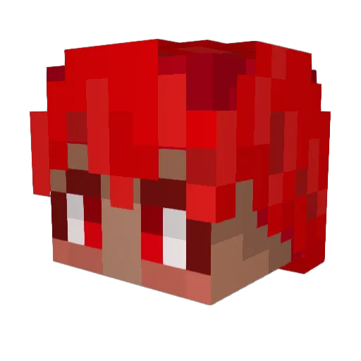 Doberman08 Minecraft avatar head, 3D render
