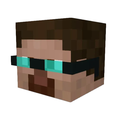 Dobious Minecraft avatar head, 3D render