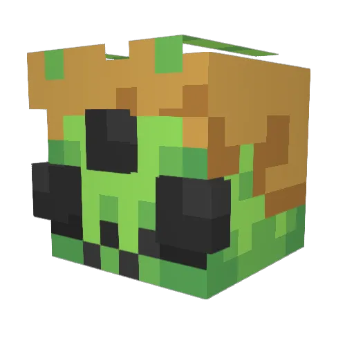 DobleDMatutino Minecraft avatar head, 3D render