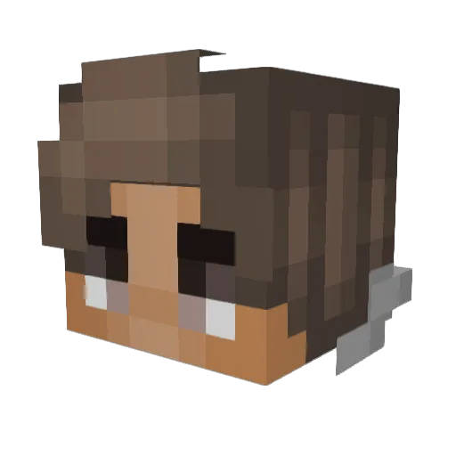 Dobli Minecraft avatar head, 3D render