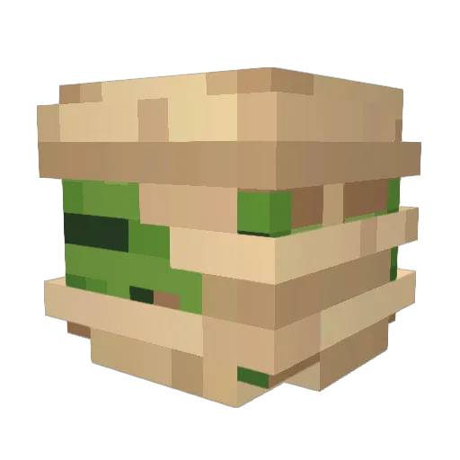 Doblou Minecraft avatar head, 3D render